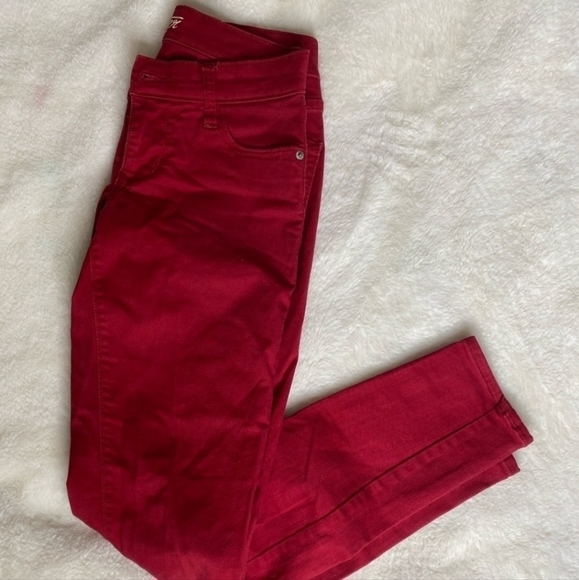 Old Navy Rock Star Red Skinny Jeans Women's Size 4 Colored Pop of Color Classic - Picture 8 of 15